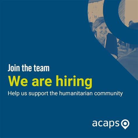 acaps jobs|Working at ACAPS .